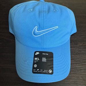 Nike Light Blue Golf Club Cap Hat Unisex Adult Adjustable Back M/L NWT